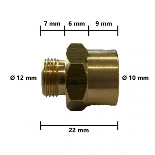 Adaptér kyslík z M10 na M12