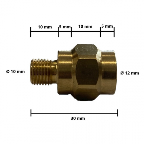 Adaptér kyslík z M12 na M10