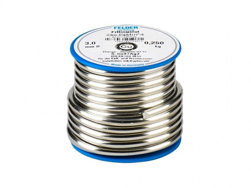 Felder Cu-Rotin® 4 (Sn97Ag3), Ø 3mm, 250g, so striebrom
