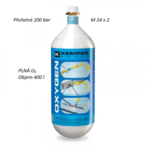 Kyslík - Miniautogén, plniteľná fľaša 400 l / 200 bar