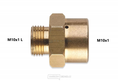 Miniautogén adaptér kyslík z M10 ľavý na M10